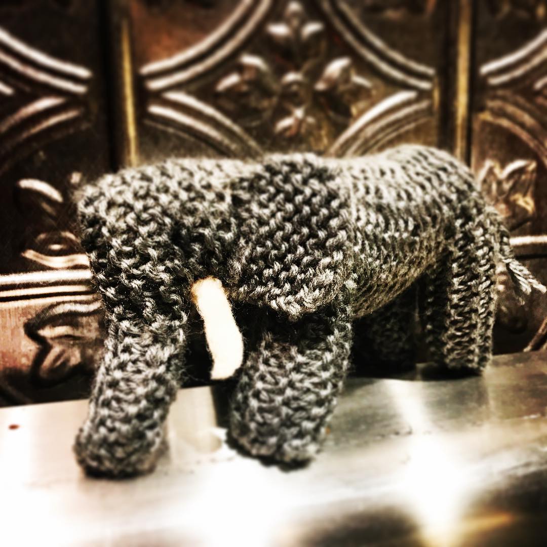 knitted elephant